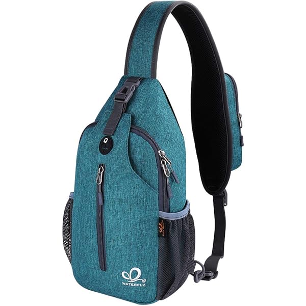 Sac De Poitrine Sacoche Homme Bandouliere A Dos pour Marcher, De Voyager, De Randonnée Noir