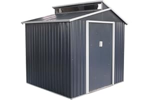 Gardiun Abri de Jardin en Métal Chester 4,25 m² 193x220x214 cm Ext. Acier Galvanisé Gris Anthracite