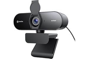 N newline Webcam PC 4K con 2 Microfoni, Full HD 1080P@60FPS, Autofocus PDAF+CDAF, 12 MP, Suono Stereo Chiaro, Correzione Automatica della Luce, USB Plug & Play, Telecamera PC per Windows MacOS