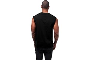 Urban Classics Open Edge Sleeveless tee Hombre Camiseta Negro Regular