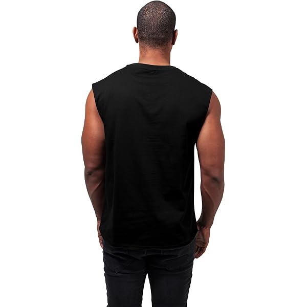 Oversized Sleeveless Shirt For Men With Frayed Edges, Edgy Shirt, Distressed Tank Tops With No Sleeves, Mne's Acid Wash Tshirts Cool Grunge - UK
