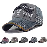 CheChury Men's Caps New Unisex Baseball Cap Cotton Blended Motorcycle Adjustable Outdoor Cap Classic Cotton Hat Leisure Retro