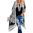 Women's Stylish Kimono Cardigan Loose Sleeveless Beach Cover Up Fashion Swimwear Cover for 2022 Spring Summer，For Beach Party Playing Gift for Women, One Size