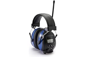 PROTEAR casque anti bruit bluetooth, radio numérique FM / AM et microphone intégré, écouteurs à réduction de bruit Rechargeable pour le travail et l'industrie, SNR 30dB