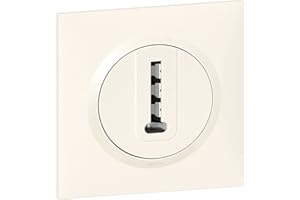 Legrand - Prise téléphone en T dooxie livrée avec plaque carrée blanche - emballage blister