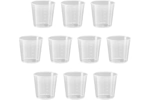 ITECHNIK 10 piezas 30 ml taza de medición de plástico vaso mezclador laboratorio y cocina y pintura accesorios