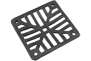 DJM DIRECT Black Cast Square Drain Grate Gully Grid Cover (9" 225mm x 10mm)