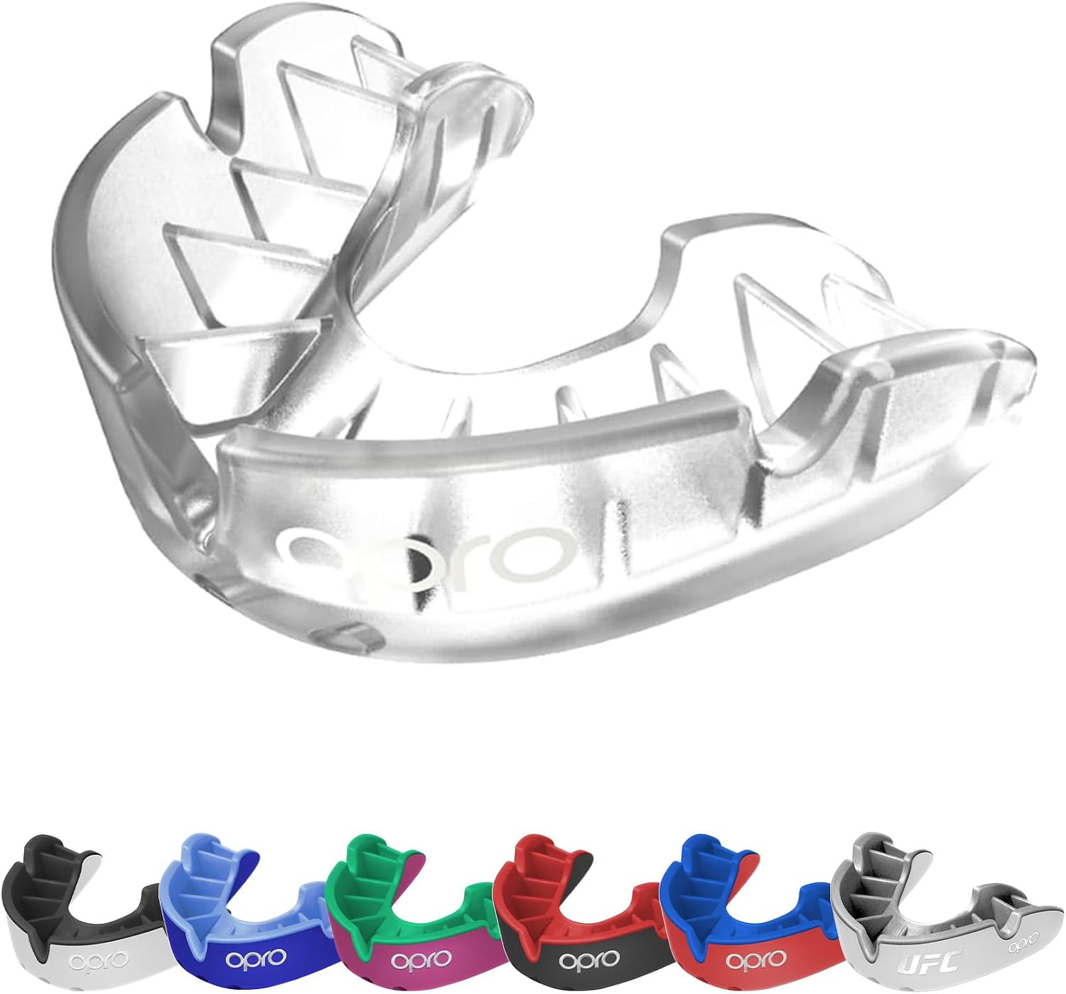 OPRO Protector Bucal Nivel Plata – Ajuste Esencial para Adultos y Niños – Bucal para Boxeo, MMA, BJJ, Rugby y Hockey – Moldeo Fácil