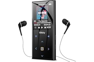 Reproductor MP3, Oilsky 32GB Reproductor de Música con Bluetooth 5.0, HiFi Lossless MP3 con Radio FM, Altavoz HD, Grabadora, Ampliable hasta 128 GB Micro SD, Negro