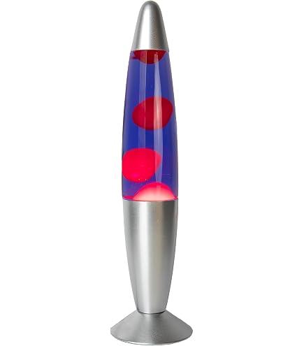 Lampe à Lave Bleue 37cm - Ambiance Relaxante - Cire Blanche Et Eau Bleue - 2 Ampoules E14 30W Incluses