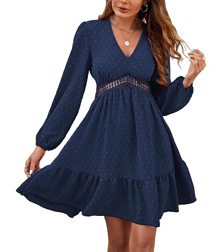 Robe Cérémonie Femme Grande Taille - Manches 3/4 Col V Taille Haute