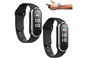 RIETOIU Ultrasonic Weightloss Smart Watch - Ultrasonic Body Shape Wristband,Sport Watch Smart Watch Electronic Smart Wristband,Adjustable Smart Lymph Silicone Sport Bracelet for Anyone (Black-2Pcs)