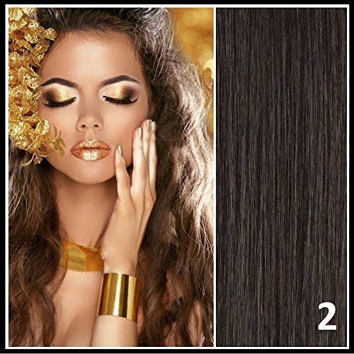 Athenia® 22'' inch Clip in Futura Hair Extensions - Six Piece Full Head set - ** 150 GRAMS of hair per pack** - Heat Style up to a Massive 200 Degrees - Superior Salon Quality - Natural Look & Feel - Colour #2 Dark Brown