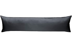 ‎BETTWAESCHE-MIT-STIL Bettwaesche-mit-Stil Mako-Satin Baumwollsatin Bettwäsche Uni einfarbig zum Kombinieren (Seitenschläferkissen Bezug 40 x 200 cm, anthrazit)