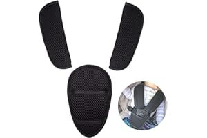 PEIXIONG Paquete de 3 fundas de correa de asiento de coche y almohadilla de entrepierna para cochecito de bebé, fundas suaves universales para cinturón de seguridad para recién nacidos, bebés, niños, fundas.
