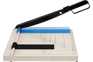Yolispa Massicot A4, Coupe Papier, Guillotine Portable, Protection de Sécurité Automatique, Capacité de 12 Feuilles, Papier, Photos, Scrapbooking, Bricolage