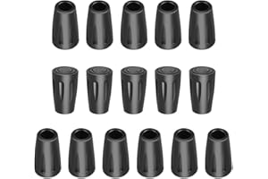 BORNFEEL Gumowe końcówki kijka do chodzenia, 16 sztuk, ochraniacze na kijki trekkingowe, kijki turystyczne, gumowe okucie, zapasowe, do kijków trekkingowych, zapasowe nasadki