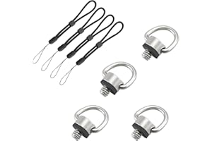 TECDW 4 Stücke 1/4" Zoll Kamera Befestigungsschraube, D-Ring Kamera Adapter-Schraube, 1/4 Gewindeschraube aus Edelstahl, Stativ Schraube Zubehör für Einbeinstativ, Schnellwechselplatte