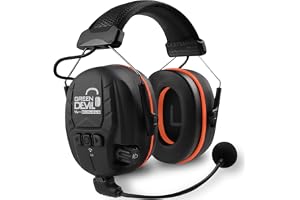 Green Devil Shield LD Aktivt hörselskydd, elektronisk hörselskydd med Bluetooth 5.3-teknik, integrerad mikrofon, EN352-kompatibel, SNR 32 dB, för gräsklippning och andra bullerintensiva aktiviter