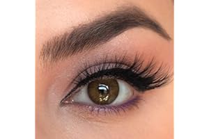 FAMELENSES LA' BELLA farbige Kontaktlinsen HAVANA (Dioptrien -0.00) – PREMIUM SERIE, stark deckende Monatslinsen für 3 Monate, Dunkelbraune Farblinsen, perfekt für dunkle Augen