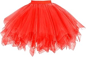 AUYAO Falda de Tutú para Mujer, Tutu Tul Falda Disfraz para Ballet, Tutu Falda de Mujer Retro 80s para Carnaval Carnaval Semana Santa Fiesta Halloween