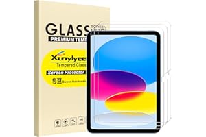 XunyLyee 3-Pack, Screen Protector for iPad 10th Generation 10.9" Bubble Free Tempered Glass Film Easy Installation