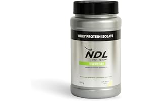 NDL Pro-Health Whey Protein Isolate – Proteína isolada, Tonifica y aumenta la masa muscular, Mejora tus entrenamientos, Alto en proteínas, Bajo en grasas – Pure Vanilla Bliss – 500 GR – 15 tomas
