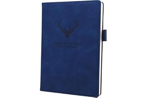 EARNING POWER Notebook A5, Journal A5 Notebook Notepad Note Book, 360 Pages Hardcover Journal Notebooks with Pen Loop for Office School Home Business Writing & Note Taking (Blue)