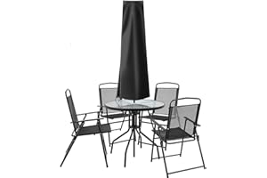 OKPOW Sonnenschirmhülle, 420D Oxford-Gewebe, wasserdicht, mit Reißverschluss (170 x 27,5 x 33,5 cm), für Ø 300 cm Sonnenschirm Garten Outdoor Regenschirm (schwarz)