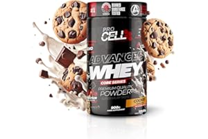 PROCELL SPORT SUPPORT Procell Proteinas Whey Advanced 900g (Cookies) Zero Azúcar, 21g de Proteina, 30 Servicios - Whey Protein - Concentrado y Aislado de Suero - Proteinas para Masa Muscular en Polvo para Batidos