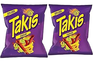 HEART FOR CARDS Takis Chips - 2x FUEGO 113g - Hot Chilli Pepper Tortilla Chips - Grosspackung - Spicy Scharf + Heartforcards® Versandschutz (2 Packung)
