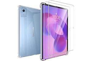 MEMELOKA Custodia per Lenovo Idea Tab Tablet 11 Pollici (TB336FU) + 2 Pezzi Vetro Temperato, Cover Protezione in TPU Morbido Ultra-Sottile con Airbag in Silicone Rinforzato