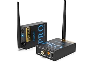 1Mii Émetteur Récepteur Audio Sans Fil, Kit de Transmission Audio 2,4G, Faible Latence, Son HiFi pour TV/PC vers Subwoofer/Enceintes Actives/Ampli/Stéréo, Connexions Optique/Coaxiale/Jack 3,5 mm/RCA