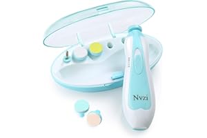 Nvzi Baby Nail File Electric, Baby Nail Trimmer Electric, Baby Nail Clippers, Electric Nail File Baby, Infant Safety First Nail Clipper, Toddler Nail Clipper for Newborn Essentials(Blue)