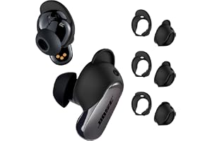 WOFRO Öronproppar för Bose QuietComfort Earbuds II och Bose QuietComfort Ultra öronproppar, halkfria, silikon, sportvingar, r