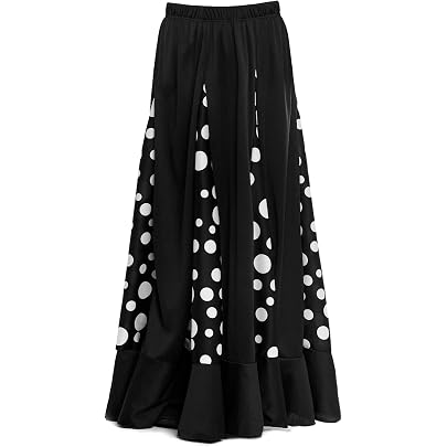 Falda Flamenca Negra Con Lunares Rojos – Con Quillas Para Mucho Vuelo, Ideal Para Baile, Ensayos Y Disfraces