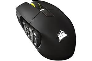 ‎CORSAIR Corsair Scimitar Elite Wireless SE MMO Gaming Maus – 33.000 DPI, 16 Programmierbare Tasten, Einstellbarer Key Slider, Virtual Stream Deck, 1K Hyper-Polling - PC, PS5, PS4, Xbox, Mac – Gunmetal