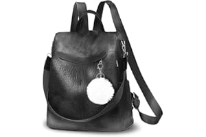 smTSRC Backpack Womens Fashion Leather Rucksack Ladies Mini Backpacks Waterproof Travel Casual Shoulder Bag Daypack