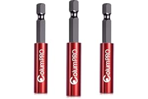 ColumPRO 3PCS 1/4" Strong Magnetic Extension Bit Holder,Hex Shank S2 Steel Magnetic,Screwdriver Extension,Quick-Change Hex Shank Set，Bit Holder