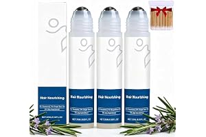 3Pcs Rosemary Hair Growth Serum Roll-On,With Ginger Root Oil, Aloe Vera & Vitamin E,Non-Greasy Scalp Serum,Thicker Fuller Hair.