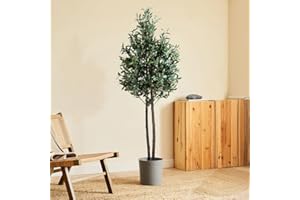 BLAINE | Olivo 100cm | Plantas Artificiales Decorativas | Planta Artificial Grande | Plantas Artificiales para Interior/Exterior | Planta Artificial Realista Decorativa para Casa