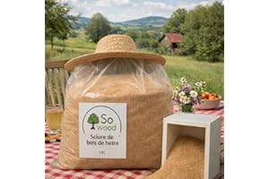 GÉNÉRIQUE SOWOOD Sciure de Bois de hêtre 10 litres pour Fumage -10 litres - granulométrie 0.35 à 0.9 mm - 100% Naturelle et Issue de forêts françaises - Saveur Douce, Finesse inégalée
