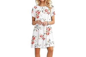 MOLERANI Damska letnia koszulka na co dzień sukienki wakacyjne