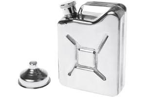 Ranuw Flasque de poche en acier inoxydable avec jerrican - 141,7 g - Cadeau pour homme