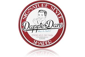 Dapper Dan Signature Style Coiffeur, Argile coiffante à tenue forte finition sèche, pour coiffures courtes à mi-longues, Crée texture et séparation, Parfum de Vanille Toscan, 100ml