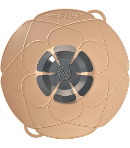 Kochblume L Diameter 29 cm, Silicone Overboil Protection for Pots and Pans 14-24 cm, Splash Guard, Steam Mold Attachment, Premium Silicone & BPA Free, Heat Resistant, Dishwasher Safe