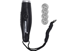 XREXS Fischietto Elettronico Sport, 3 Toni di Fischietto di Emergenza con Cordino, Adatto per Arbitri, Allenatori, Campeggio All'aperto, Addestramento del Cane, Educazione Fisica