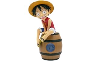 TEKNOFUN - Licencia Oficial One Piece - Despertador Barril Luffy OP Despertador con Figura - 811644