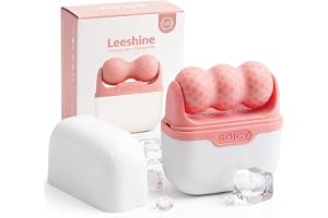 Leeshine Isrullset för ansikte och ögon – hudvårdsverktyg för ansiktet och ögonen – med 2 ansiktsrullar och premium resefodra