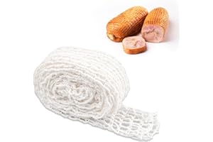 NiceLand Siatki do pieczenia 300 cm bawełniana siatka kuchenna elastyczna siatka mięsna pieczeń elastyczna siatka do pieczenia elastyczna siatka do palenia i marynowania mięsa białe